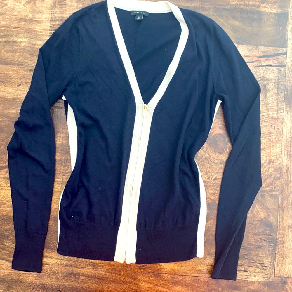 Navy ANN TAYLOR cardigan